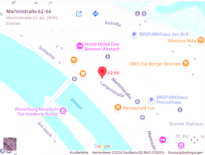 Kartenausschnitt Bremen Martinistraße